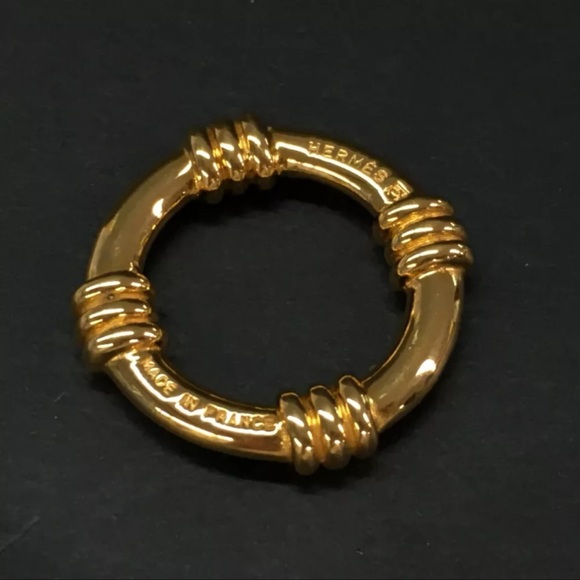 HERMÈS Bouet Gold Plated Women’s scarf ring - Picture 1 of 4